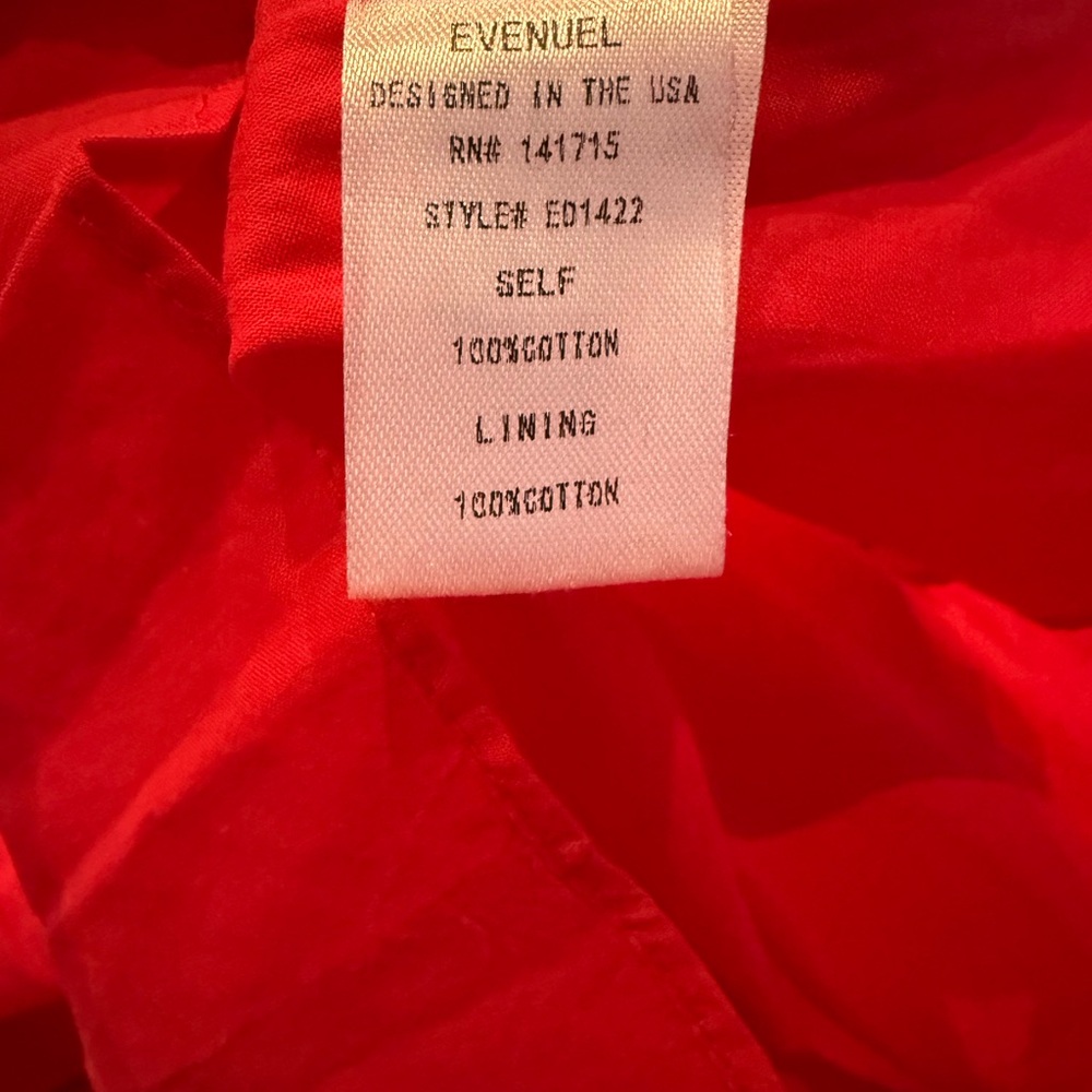 NWT Chic 100% Cotton Red Maxi Dress size Medium - Picture 7 of 7